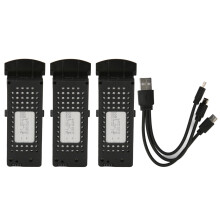 3pcs 3.7V 1800mAh UAV Lithium Battery for Quadcopter SG S6 G6 Q6
