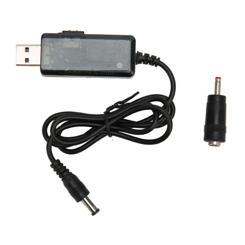 USB Boosting Cable 5V to 9V 12V Adjustable DC Step Up Cord 3.5x1.35mm