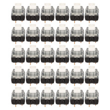 (White Switch Black Base) 30pcs Waterproof Backlight Mechanical Keyboard Switches White Black