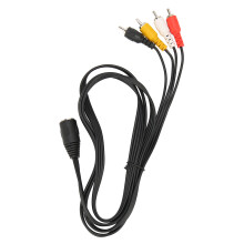 5 Pin DIN to 4 RCA Female to Male Audio Adapter 4.9ft