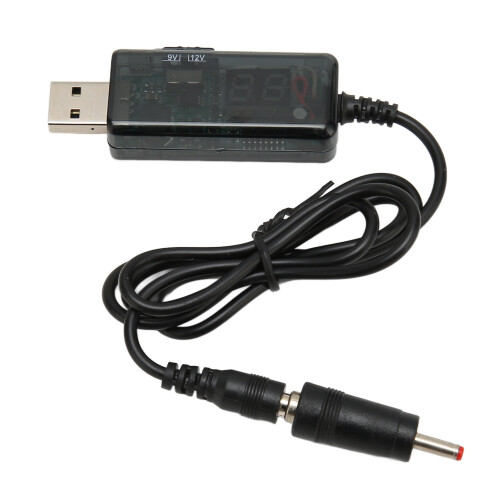 USB Boosting Cable 5V to 9V 12V Adjustable DC Step Up Cord 3.5x1.35mm 1