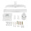 Ceiling Mount Projector Bracket 25kg Capacity 4-Hole White 1