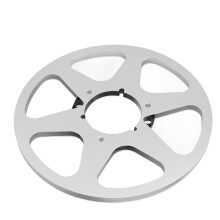 (Silver) 10 Inch Open Reel 6 Holes Aluminum Takeup Reel 1/4 Inch Tapes Silver