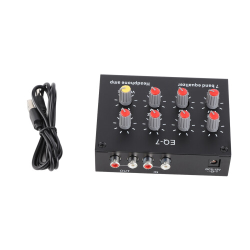 7 Band Digital Equalizer 12dB High Bass Dual Channel