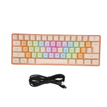 (Apricot) 61 Keys Mechanical Keyboard RGB Mini Wired Gaming Office