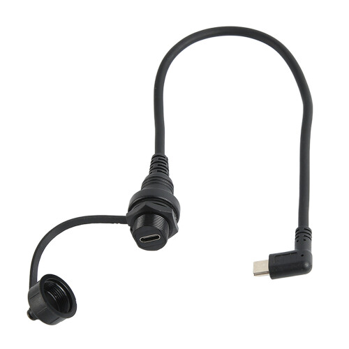 (Right Angle) Flush Panel Mount Extension Cable Right Angle Type C