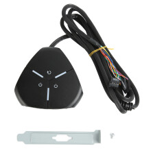 (2 USB) Desktop Computer Power Switch Dual Button 2 USB Audio