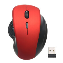 2.4G Wireless Vertical Mouse 6 Keys Ergonomic 3 Speed Red