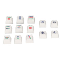 13 Pcs Gaming Keycaps Mahjong Shape Chinese Style Cherry Height PBT