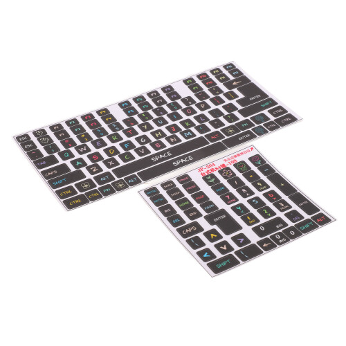2 Pcs Keyboard Stickers PVC Desktop Keycaps for 84-108 Keys 2