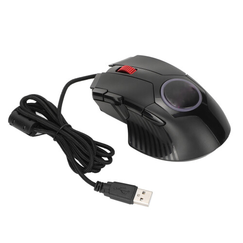 (Black) Gaming Mouse Wired 8 Keys RGB DPI Adjustable Ergonomic Black