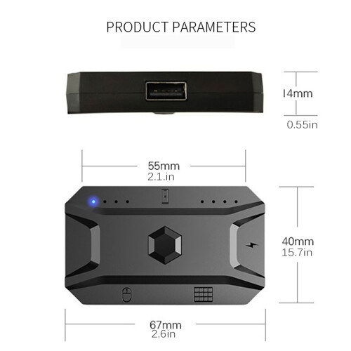 M1 Pro Keyboard Mouse Converter BT5.0 for Android Game 1