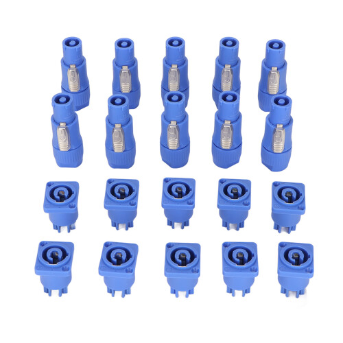 10 Sets 3 Pin Power Connector for LED Screen Speaker 250V 20A