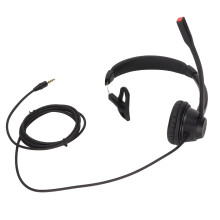 3.5mm Telephone Headset Noise Cancelling Unilateral Corded Mic Office