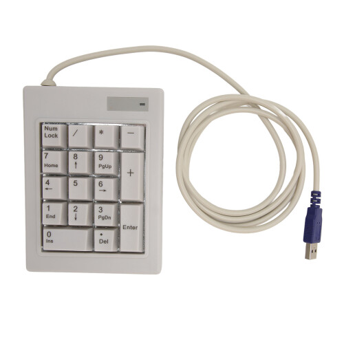 17 Key Silent Mechanical Numeric Keypad Black Axes Office Accounting