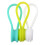 (White Blue) 3PCS Silicone Headphone Cord Winder Clip White Blue 1