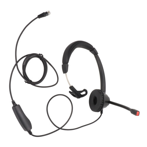 Telephone Headset Black Monaural RJ9 Volume Mic Mute 2