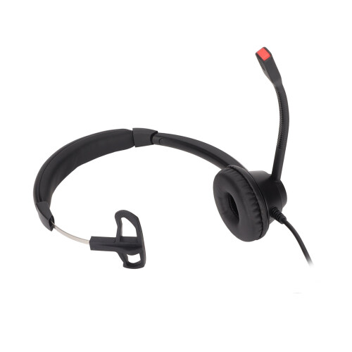 Single Ear USB Headset Noise Reduction with Mic Black H390-USB-1 1