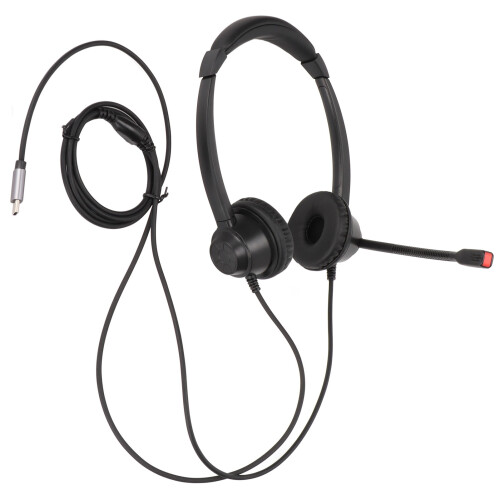 Type C Noise Cancelling Headset with Mic for Office