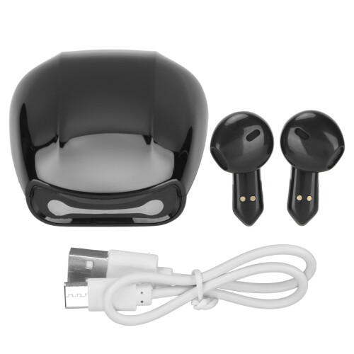(Black) Bluetooth Earbuds Noise Canceling Wireless Stereo Black