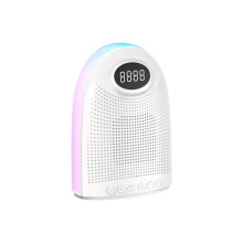 (White) Wireless Bluetooth Speaker LED Radio Alarm Clock Portable White