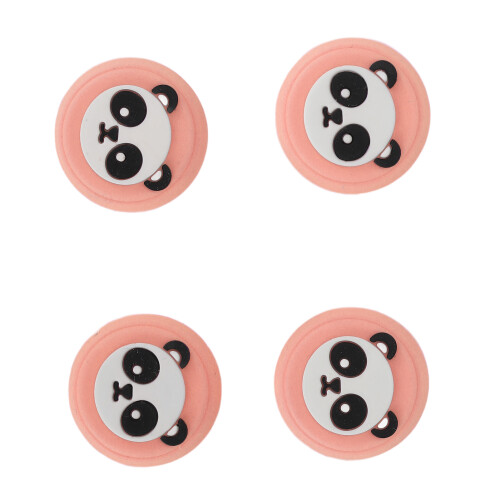 (Black) 4pcs Thumb Grip Silicone Caps for PS5 Controller Pink