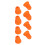 8pcs Silicone Eartips Noise Reduction for Se846 Se535 2.0-3.5mm Orange 5