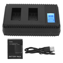 Dual Slot Battery Charger LCD Screen USB for Hero 2 3