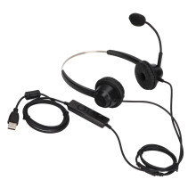 H360DUSB1 Binaural USB Headset Adjustable Volume Mute