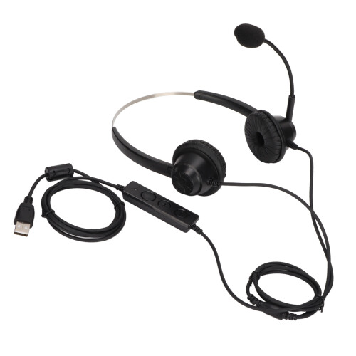 H360DUSB1 Binaural USB Headset Adjustable Volume Mute