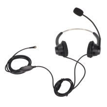 2.5mm Noise Reduction Binaural Headset with Mic for Home Office