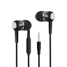 (Green) Wired Sport Earphone Stereo with Mic Black