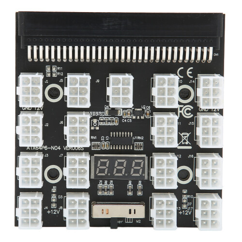 Breakout Board 17 Ports 6Pin 1200W Computer Accessories 12V