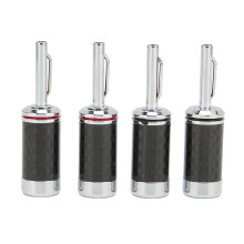 Banana Plug Chrome Plated Brass Carbon Fiber for 5mm/0.2in