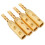 4pcs BFA Banana Plug Brass Gold Plated Open Screw 7mm Cable 5