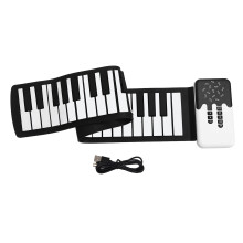 49-Key Foldable Hand Roll Piano with Speaker