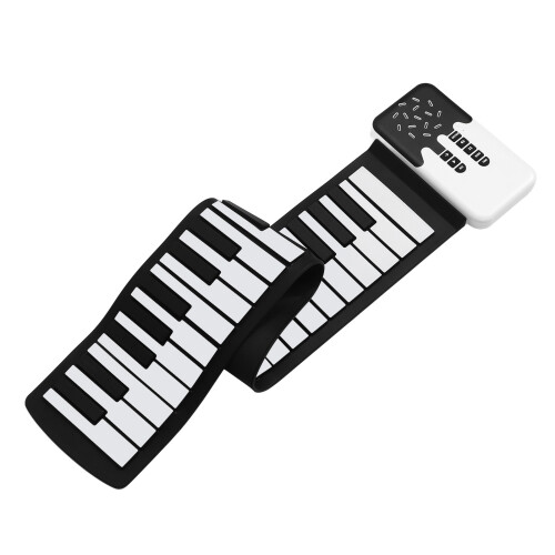 49-Key Foldable Hand Roll Piano with Speaker 1