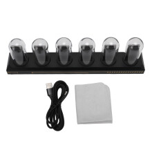 RGB Tube Clock 1.14 Inch IPS LED Digital Desktop Decor Home Bedroom
