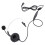 2 Way Radio Earphone Single Sided Mic Intercom Headset K Push To Talk 5