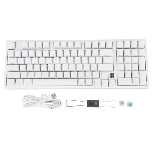 Mechanical Gaming Keyboard 98 Keys 2.4G Wireless Blue Switch RGB Light