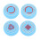(Blue) 4PCS Silicone Thumb Grips Set for Switch Pro Controllers Blue 1