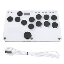 Gaming Controller Turbo RGB Frosted Black Hot Swap 13 Keys PC MD