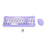 (Yellow) Wireless Keyboard Mouse Combo 2.4G Retro Purple 98 Keys 1