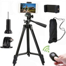Aluminum Tripod for GoPro 360 Panoramic 90 Tilt BT Remote