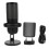(Black) Gaming Mic USB Condenser RGB Light Mute Pop Filter Black 1