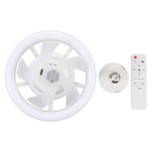 Ceiling Fan with LED Light Dimmable 3 Speed Remote RGB E27