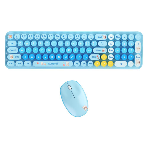 Mofii BabyBear 2.4G Wireless Keyboard Mouse Set Ergonomic Silent USB