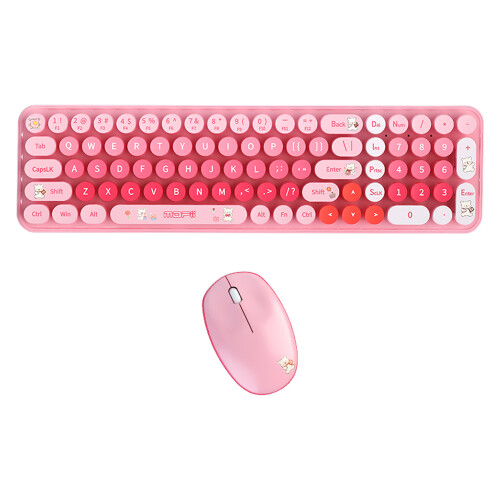 Mofii BabyBear 2.4G Wireless Keyboard Mouse Set Ergonomic Silent USB