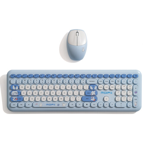 Mofii 110-Key Ultra-Slim Wireless Keyboard Mouse Set 1200DPI USB