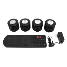 (AU Plug 100‑240V) Restaurant Pager System 20 Beepers 500m Range Vibration Flash